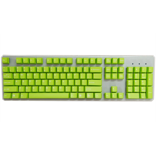 Tai-Hao Double Shot ABS Light Green/White Text - Full 104 Keys
