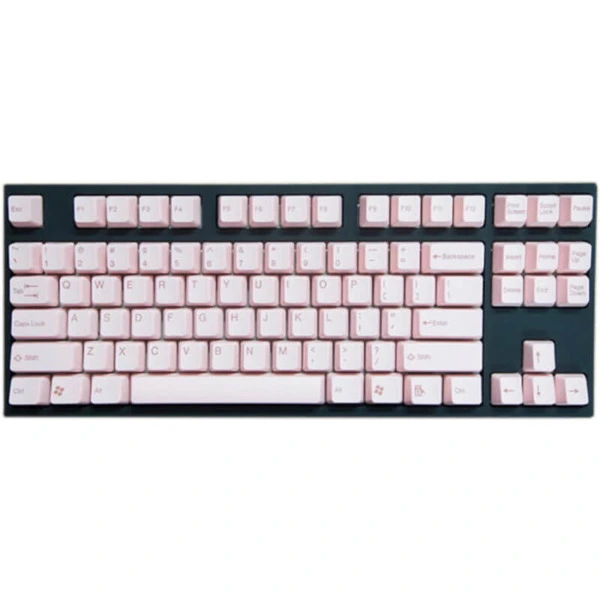 Tai-Hao Double Shot ABS Pink/Red Text - Full 104 Keys