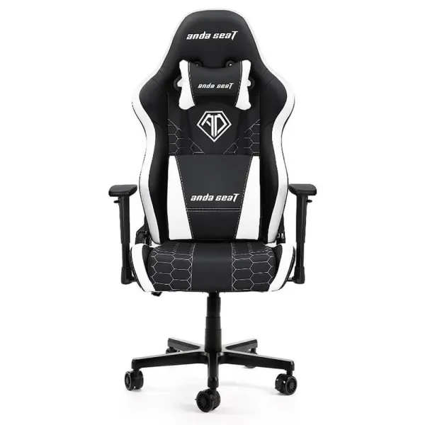 AndaSeat Spirit King Black/White V2 - Full PVC Leather 4D Armrest Gaming Chair