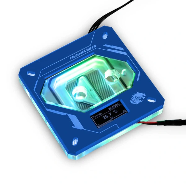 Bykski FR-CU-RA-2018 Blue - Digital RGB Temperature LCD Cpu Blocks