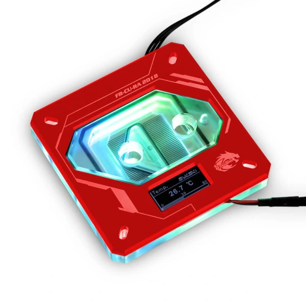 Bykski FR-CU-RA-2018 Red - Digital RGB Temperature LCD Cpu Blocks