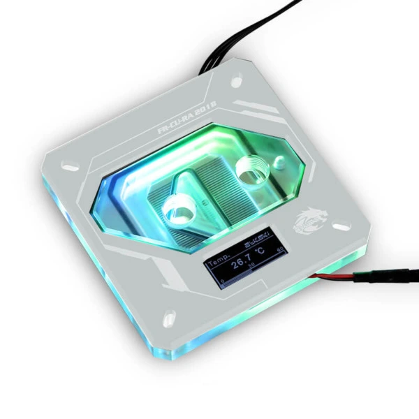 Bykski FR-CU-RA-2018 Silver - Digital RGB Temperature LCD Cpu Blocks