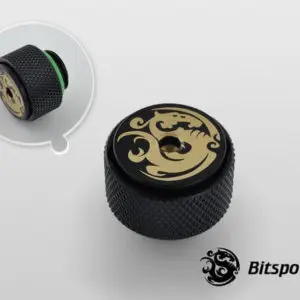 Bitspower G1,4'' Matt Black Air Exhaust Fitting