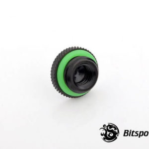 Bitspower G1,4'' Matt Black Low Profile Stop Fitting V2 2