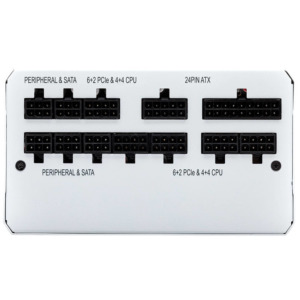 Corsair RMx White Series™ RM850x (2021) - 850 Watt 80 PLUS® Gold Certified Fully Modular PSU