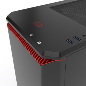 Phanteks Eclipse P400 BlackRed Tempered Glass H3 Phanteks Eclipse P400 Black:red Tempered Glass H3