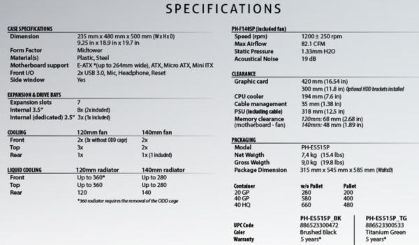 Phanteks Enthoo Pro M Satin Black - Mid Tower Case