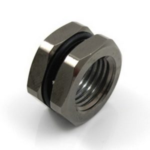 Xspc G1,4 To G1,4 Bulkhead Black Chrome Fitting