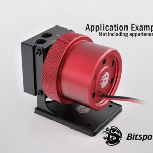 Bitspower D5 MOD Package (Black POM TOP S + MOD Kit V2 Matt Red)