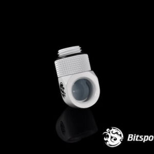 Bitspower G1/4'' Deluxe White Rotary 90-Degree IG1/4'' Extender