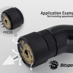 Bitspower G1/4'' Matt Black AIR-Exhaust Fitting