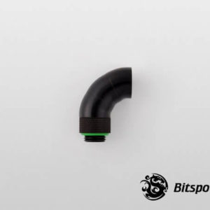 Bitspower G1/4'' Matt Black Triple Rotary 90-Degree IG1/4'' Extender