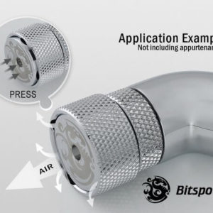 Bitspower G1/4'' Silver Shining AIR-Exhaust Fitting