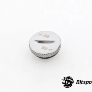 Bitspower G1/4'' Silver Shining Low-Profile Stop Fitting V2
