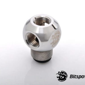 Bitspower G1/4'' Silver Shining Q Plus-Rotary IG1/4''X3 Extender