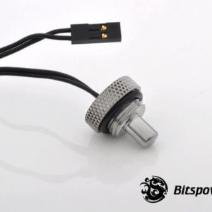 Bitspower G1/4'' Silver Shining Temperature Sensor Stop Fitting