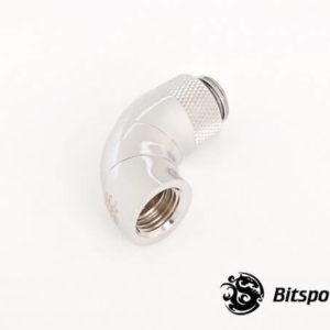 Bitspower G1/4'' Silver Shining Triple Rotary 90-Degree IG1/4'' Extender