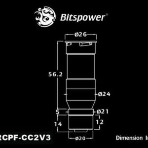 bitspower matt black quick disconnected female with rotary compression fitting cc2 ultimate for id 3 Bitspower Matt Black Quick-Disconnected Female With Rotary Compression Fitting CC2 Ultimate For ID 3