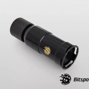 Bitspower Matt Black Quick-Disconnected Female With Rotary Compression Fitting CC3 For ID 3/8'' OD 5