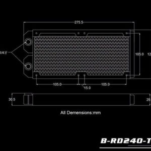 Bykski B-RD240-TN - 240 Slim Radiator