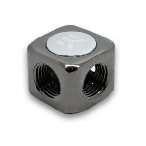 ek af t splitter 3f g14 black nickel 2 EK-AF T-Splitter 3F G1/4 - Black Nickel