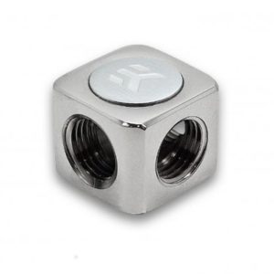 ek af t splitter 3f g14 nickel 2 EK-AF T-Splitter 3F G1/4 - Nickel
