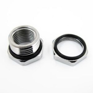 xspc g14 to g14 bulkhead chrome fitting XSPC G1/4 To G1/4 Bulkhead Chrome Fitting