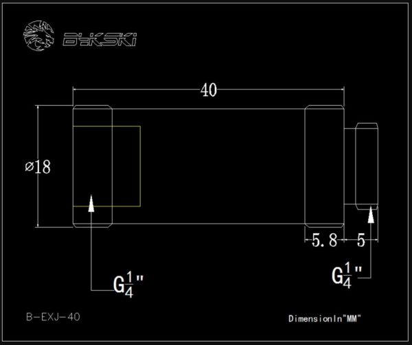 bykski red extention joint 40mm b exj40 rd 2 Thong So Extention Joint 40mm