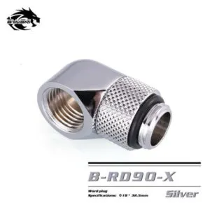 Bykski Silver 90 Rotary Crooked Joints - B-RD90X-SL