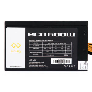 Infinity Eco 600w H8 Infinity ECO 600W 80Plus Single Rail - True Power