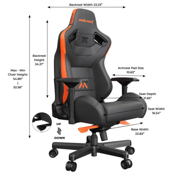 Andaseat Fnatic Edition Premium Gaming Chair Kingsize Limited Edition Spec
