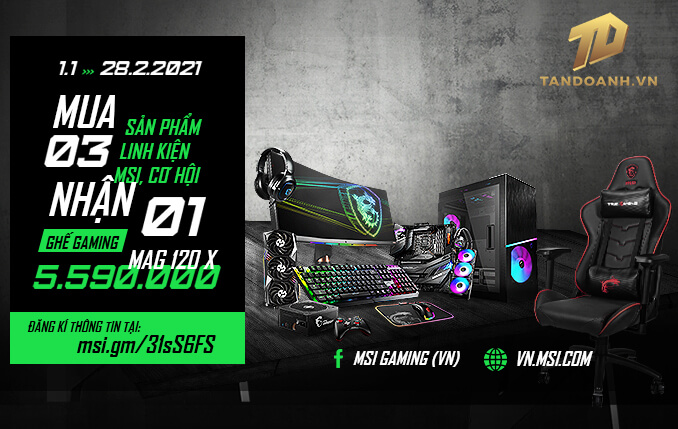 Banner Web Mua Linh Kiện Msi Tặng Ngay Ghế Gaming Hàng Hiệu
