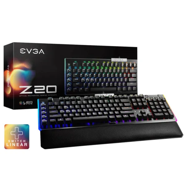 EVGA Z20 - RGB Optical Mechanical Gaming Keyboard - RGB Backlit LED - Optical Mechanical Switches