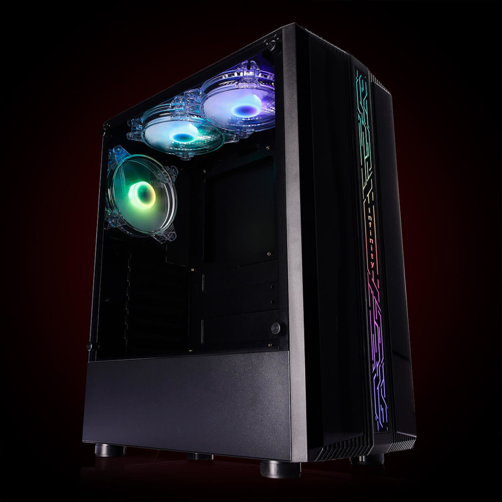 Infinity Denki Pro – Tempered Glass Gaming Case Features H1