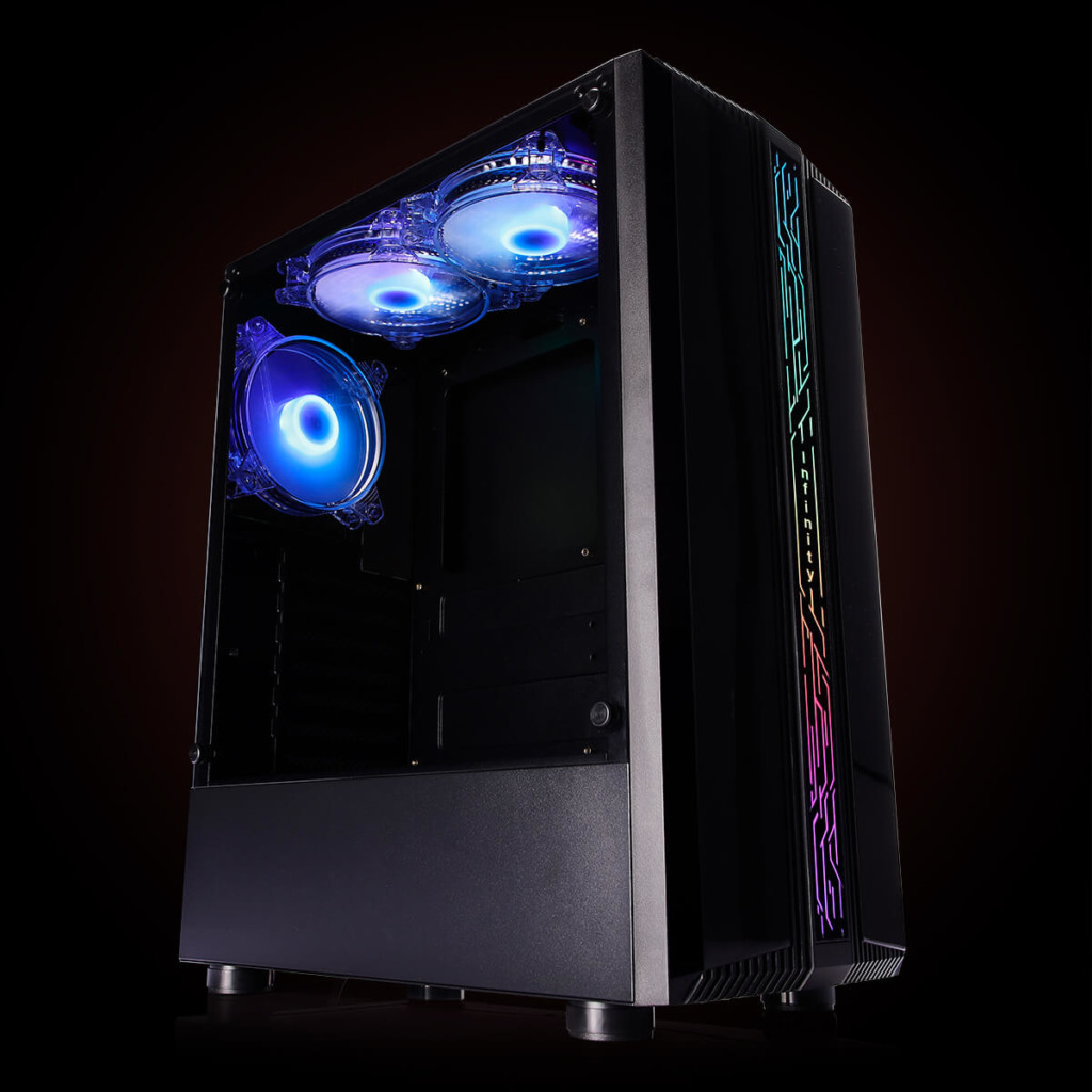 Infinity Denki Pro – Tempered Glass Gaming Case Features H4