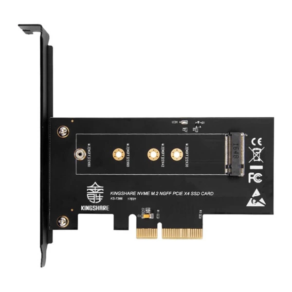 Adapter Kingshare Chuyển Đổi SSD M2 NVMe To PCIe 3.0 x 4