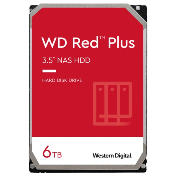 Western Digital Red Plus 6TB - 24/7 256MB cache Sata 3 - NAS Hard Disk Drive