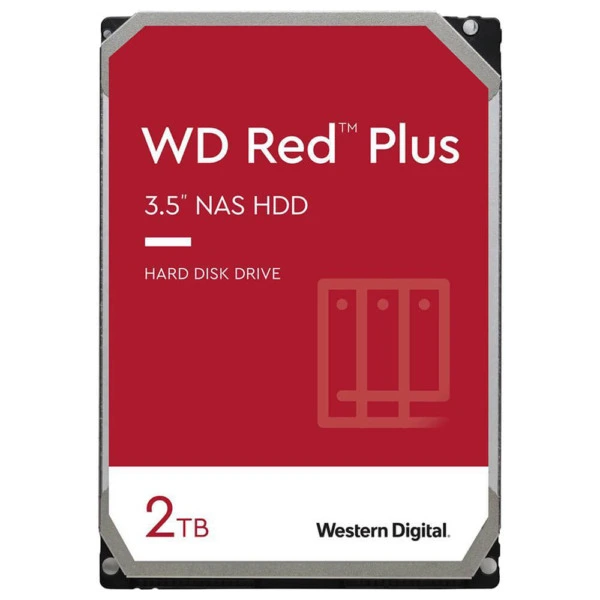 Western Digital Red Plus 2TB - 24/7 64MB cache Sata 3 - NAS Hard Disk Drive