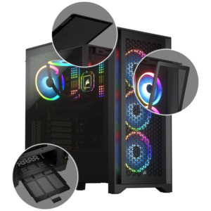 Corsair 4000D AIRFLOW Tempered Glass Mid-Tower ATX Case - Black