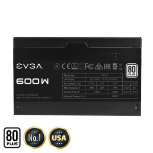EVGA 600 W1 - 80+ WHITE 600W - Hard Line (TRAY)