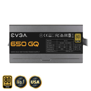 EVGA 650 GQ - 80+ GOLD 650W - Semi Modular (TRAY)
