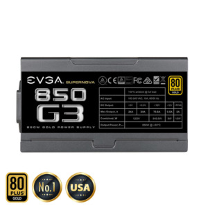 EVGA SuperNOVA 850 G3 - 80+ GOLD 850W - Fully Modular (TRAY)