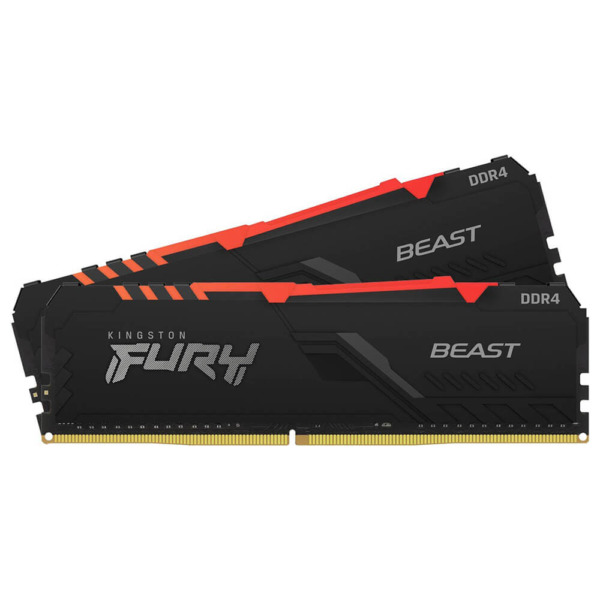 Kingston Fury Beast RGB - 32GB (2x16GB) DDR4 - Bus 3600MHz Cas 18
