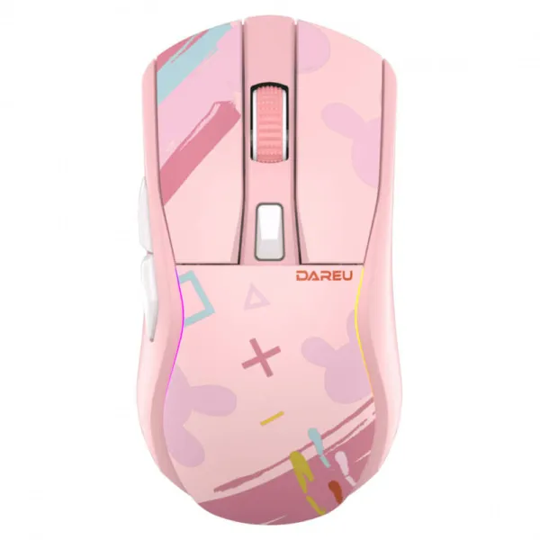 DAREU A950 Triple Mode Candy Pink - Superlight Gaming Mouse