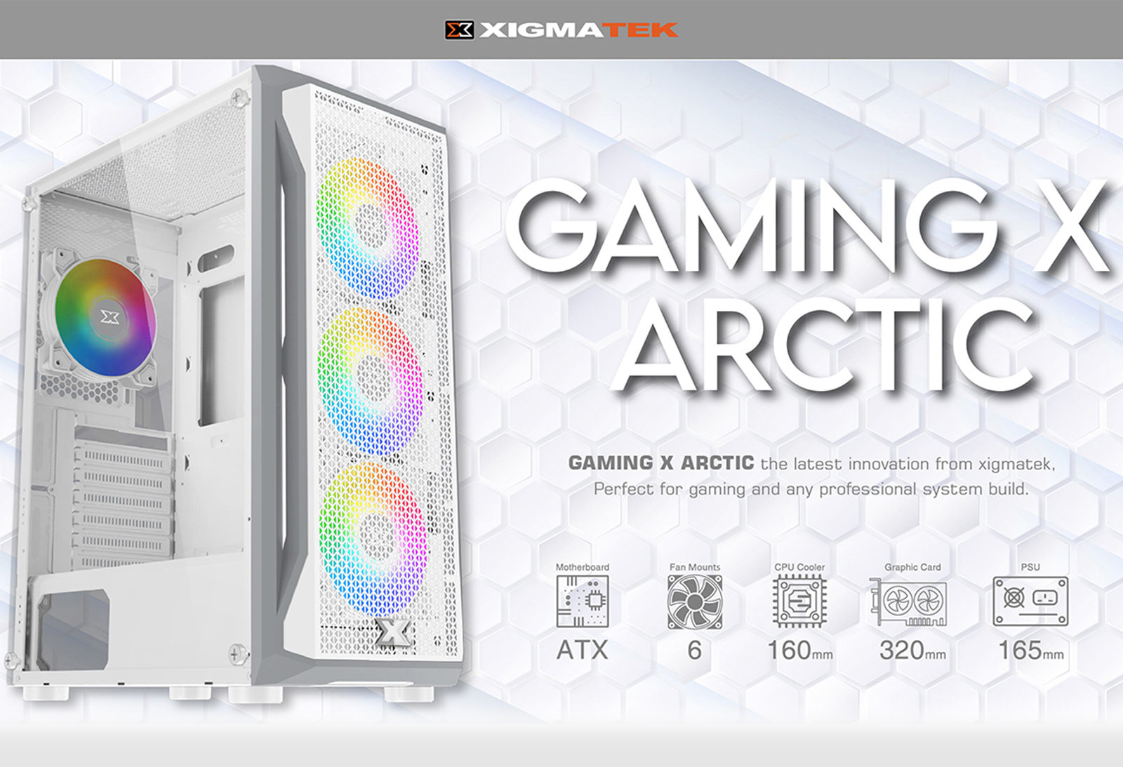 XIGMATEK Gaming X Arctic 3FX - ATX - Mid Tower (3x Fan)