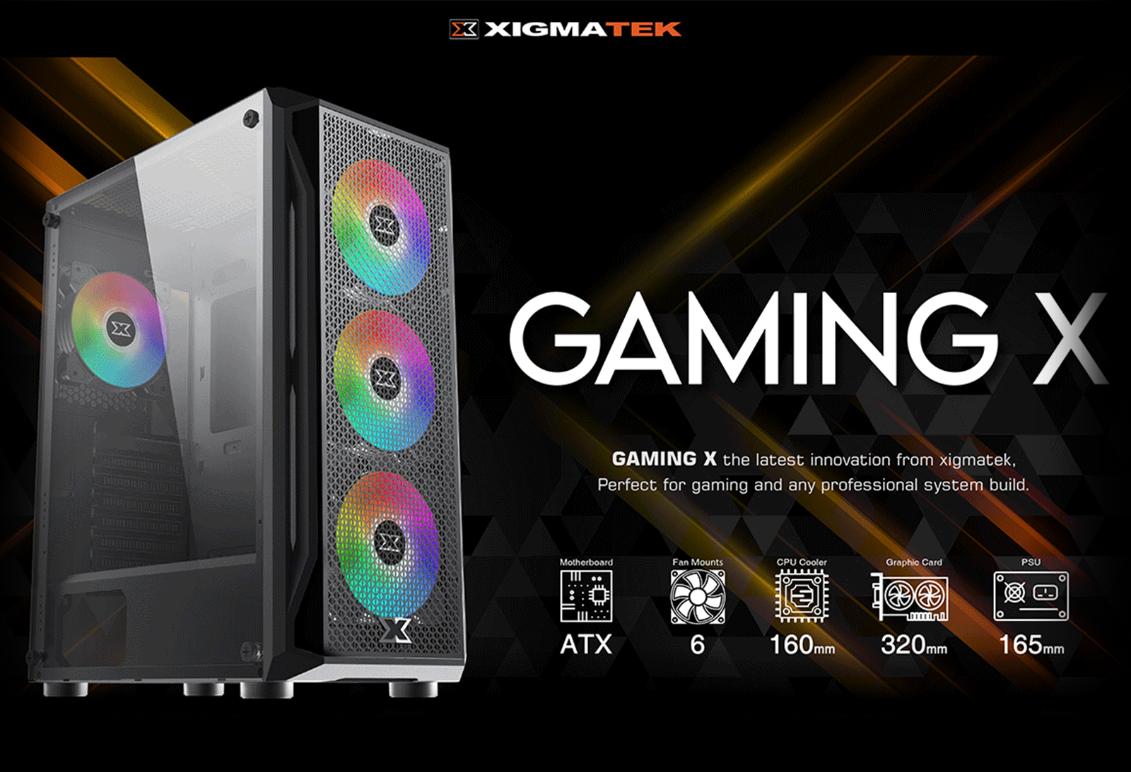 XIGMATEK Gaming X - ATX - Mid Tower (Không Fan)