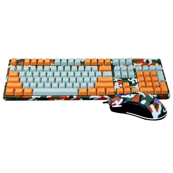 Motospeed GS700 Rainbow - Gaming Keyboard & Mouse Combo (Camo Orange)