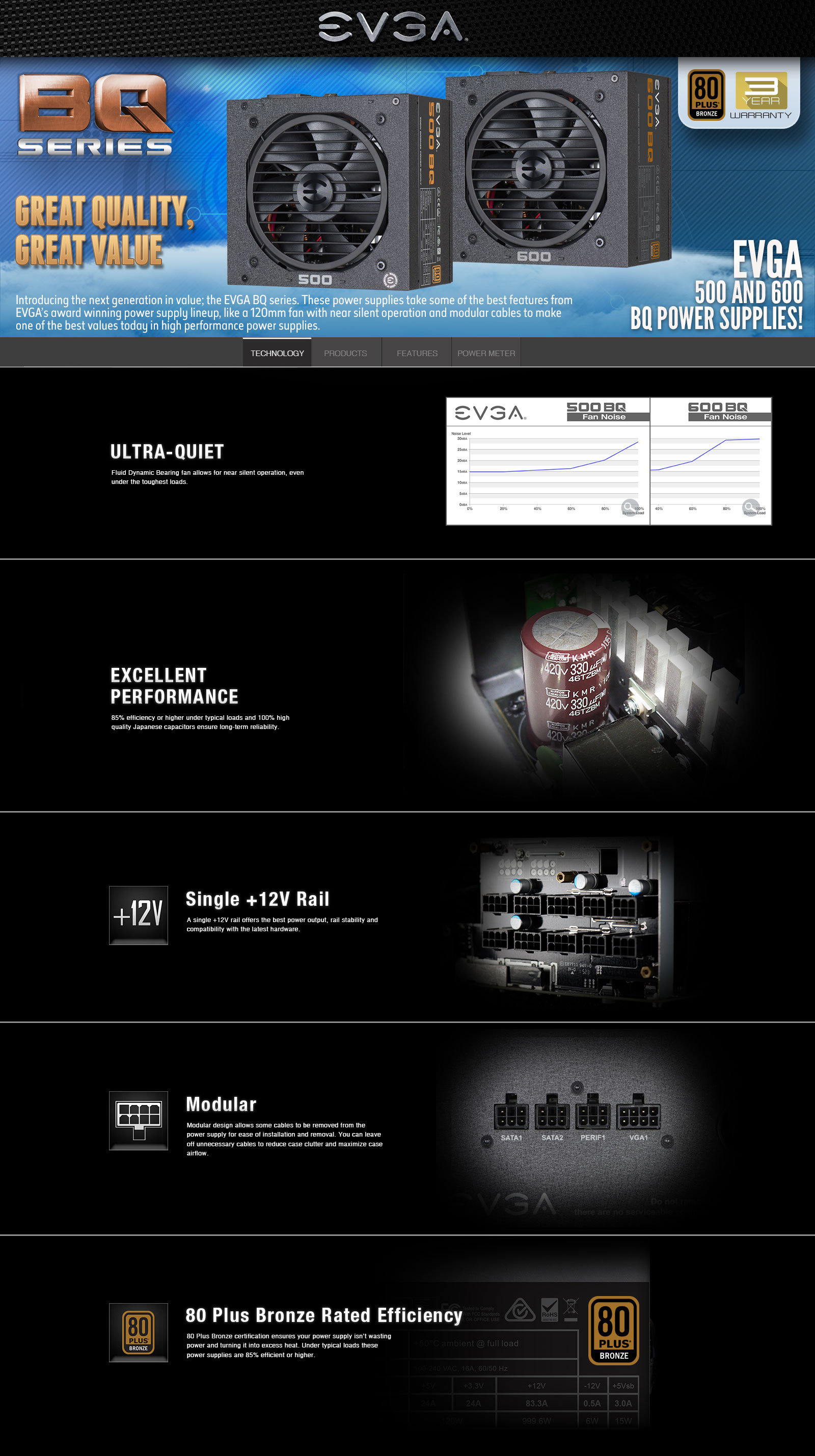 EVGA 600 BQ 80 BRONZE 650W Semi Modular EVGA 600 BQ - 80+ BRONZE 600W - Semi Modular