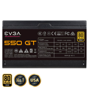 EVGA SuperNOVA 550 GT – 80 GOLD 550W – Fully Modular H3 EVGA SuperNOVA 550 GT - 80+ GOLD 550W - Fully Modular
