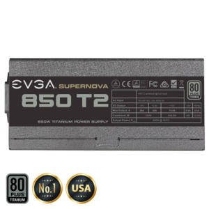 EVGA SuperNOVA 850 T2 – 80 TITANIUM 850W – Fully Modular H2 EVGA SuperNOVA 850 T2 - 80+ TITANIUM 850W - Fully Modular